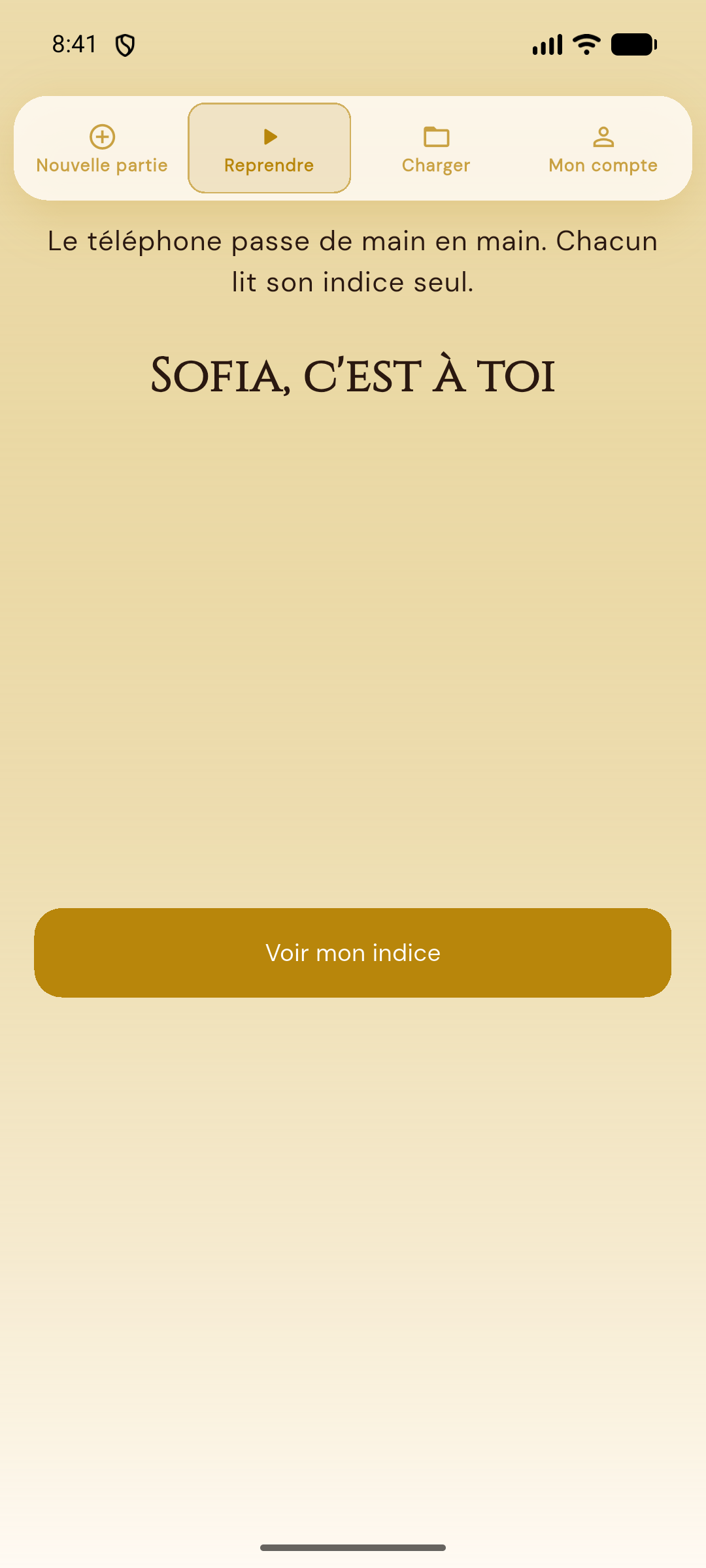 Révéler son indice secret