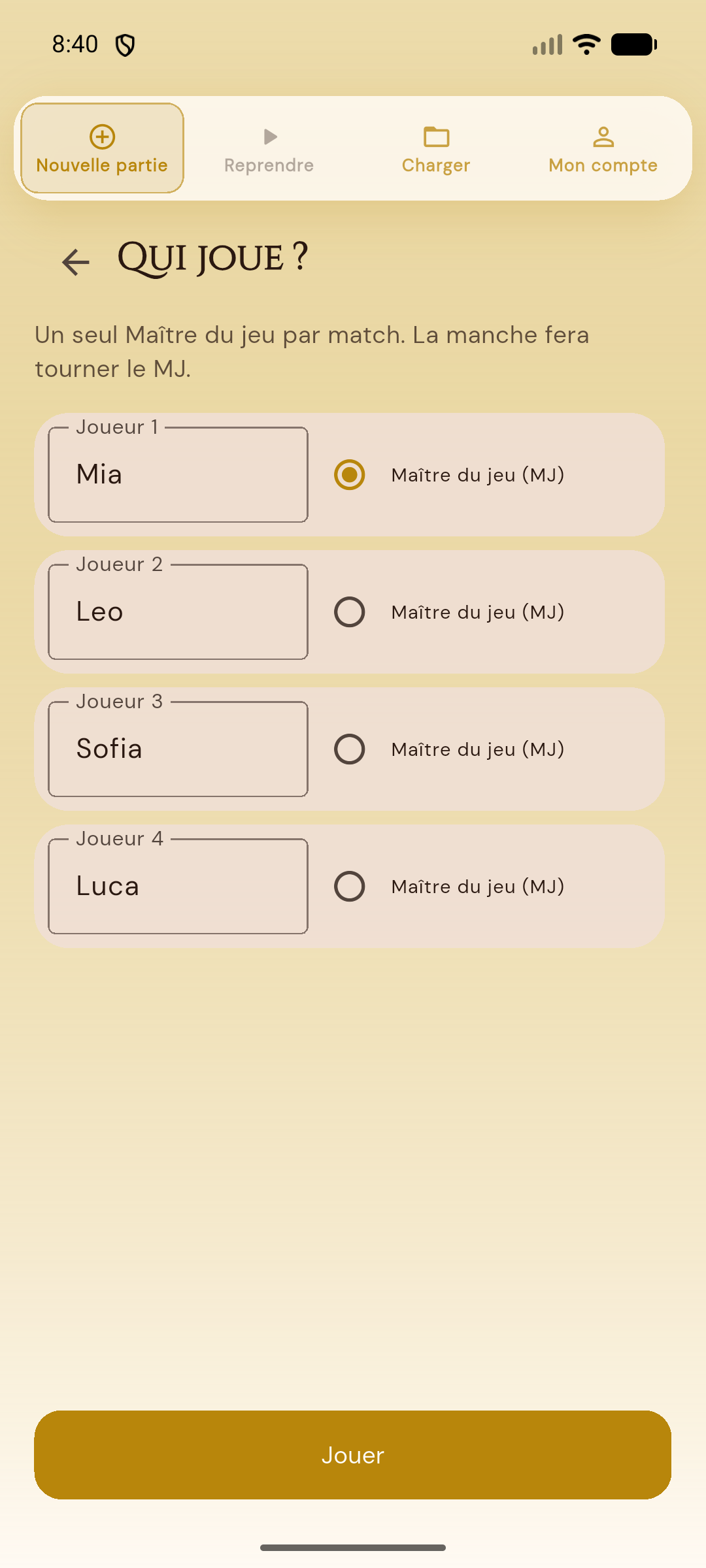 Équipe & rôles
