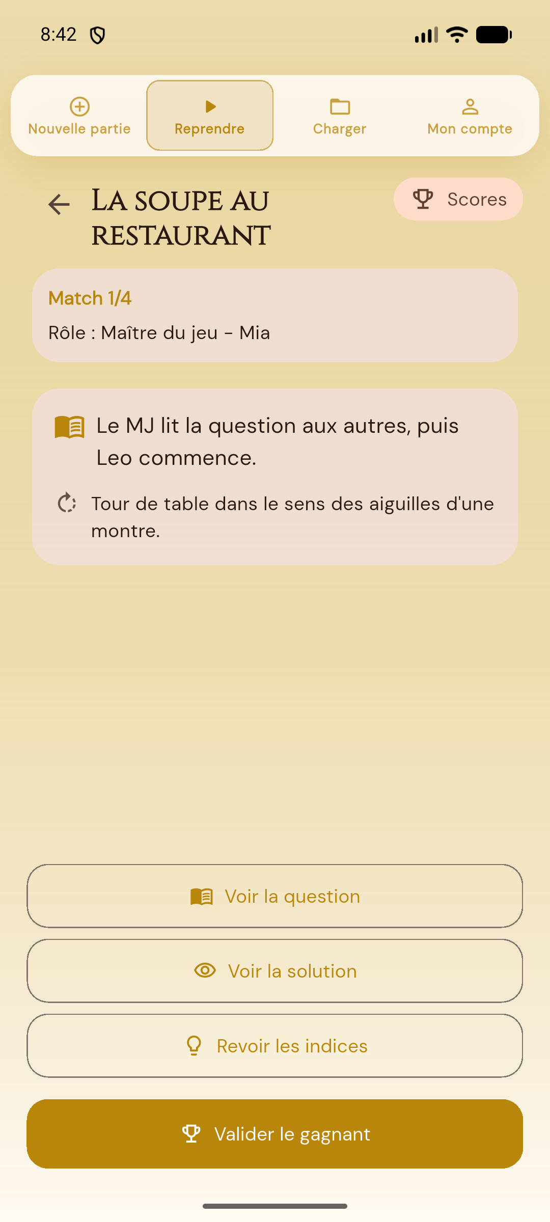 Hub du Maître du jeu