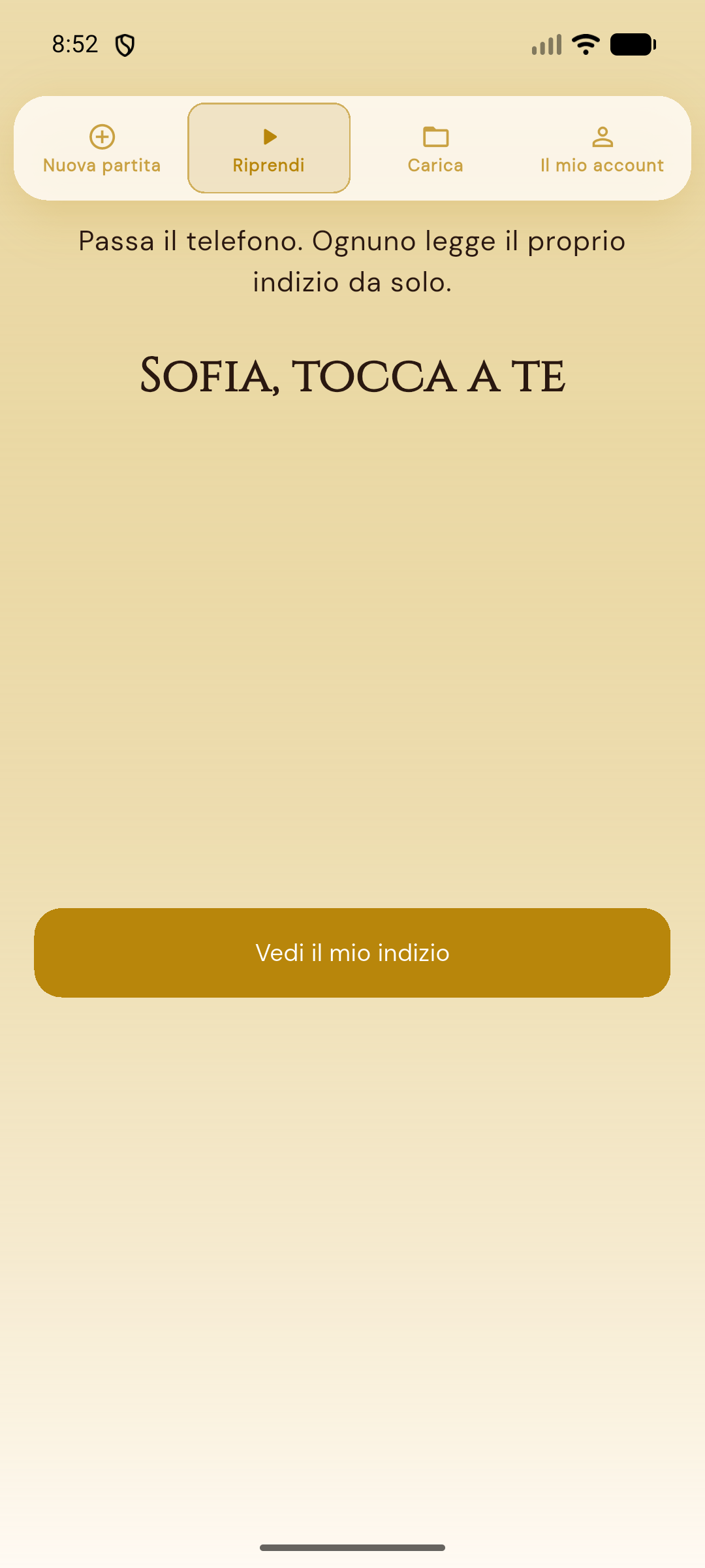 Rivela il tuo indizio segreto